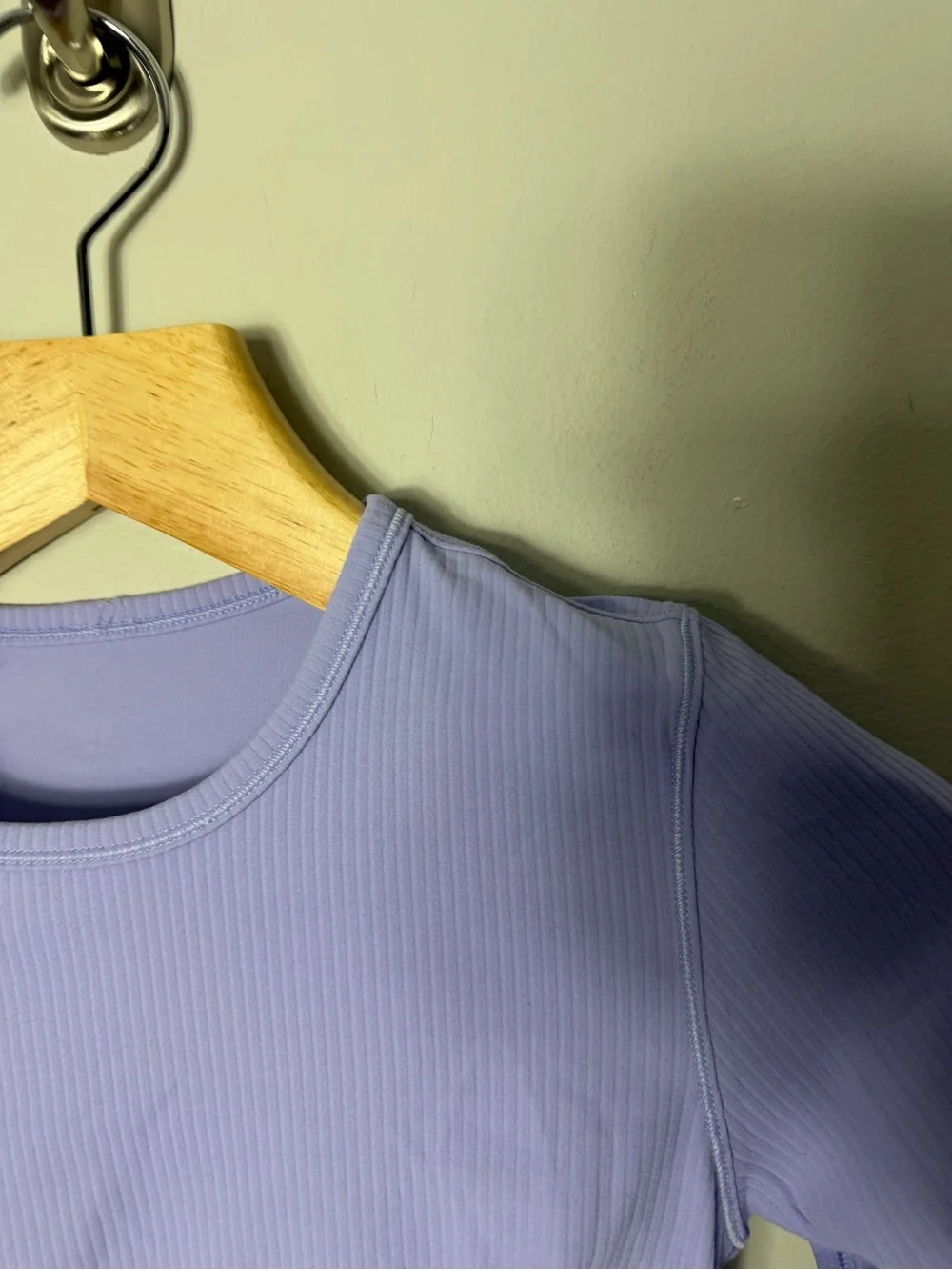Lululemon All it Takes Ribbed Nulu Long Sleeve Lilac Purple Top Tee *29